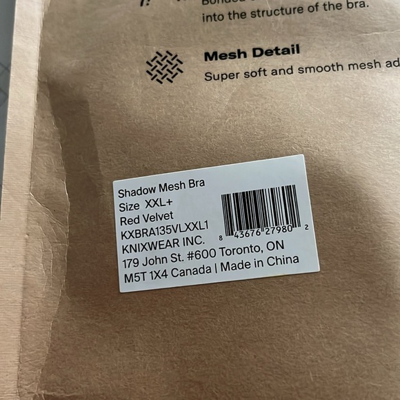 Selling this Knix Shadow Mesh bra. New with tags. Only opened and tried on. :) - Picture 2 of 4